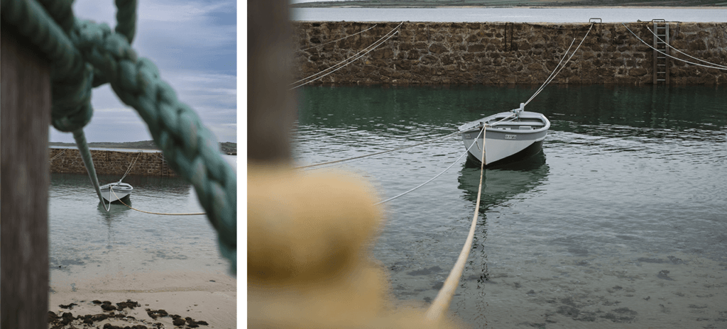 Bateaux dans dans le petit port de Port Racine en Normandie