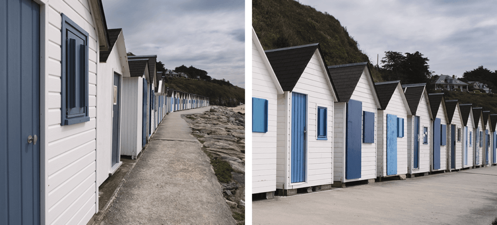 Cabines de bain dans le Cotentin