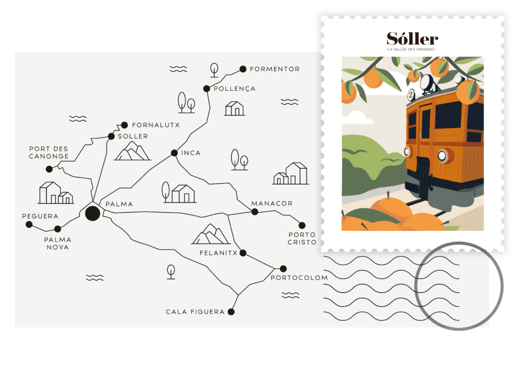 Carte illustrée par lamandarinee, Majorque, Îles Baléares
